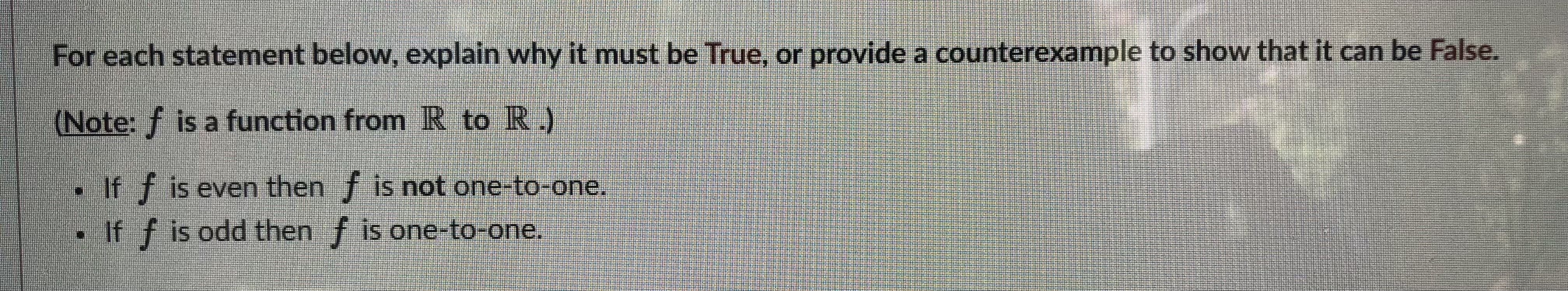  Please provide examples for each statement and explanation along with it.