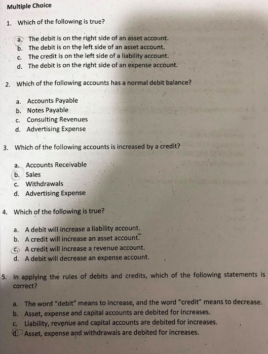 A+ L - OE = 0 b. A- L + OE =