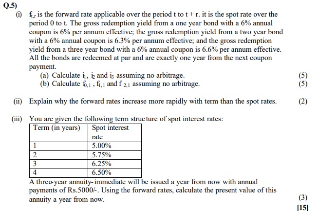 is 6% per annum effective; the gross redemption yield from a two