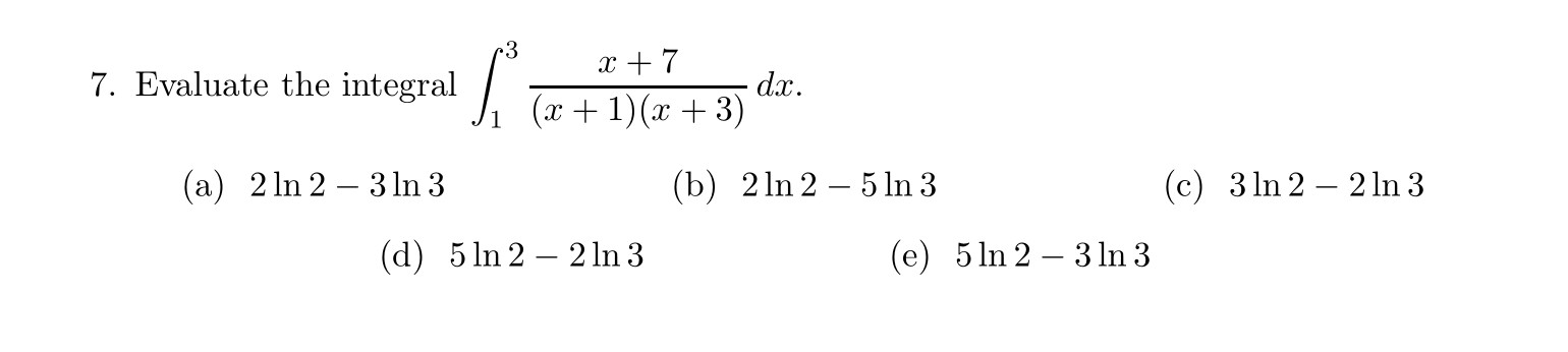 + 1) (2 + 3) (a) 21n 2 - 31n 3 (b)