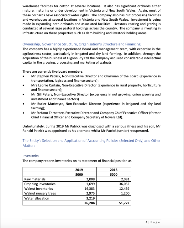 this period Noyers also acquired the operations of Oignon Pty Ltd. This