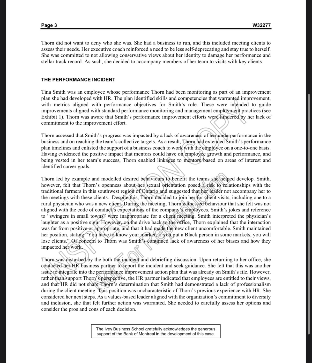 Alison Konrad and Vania Sakelaris wrote this case solely to provide material