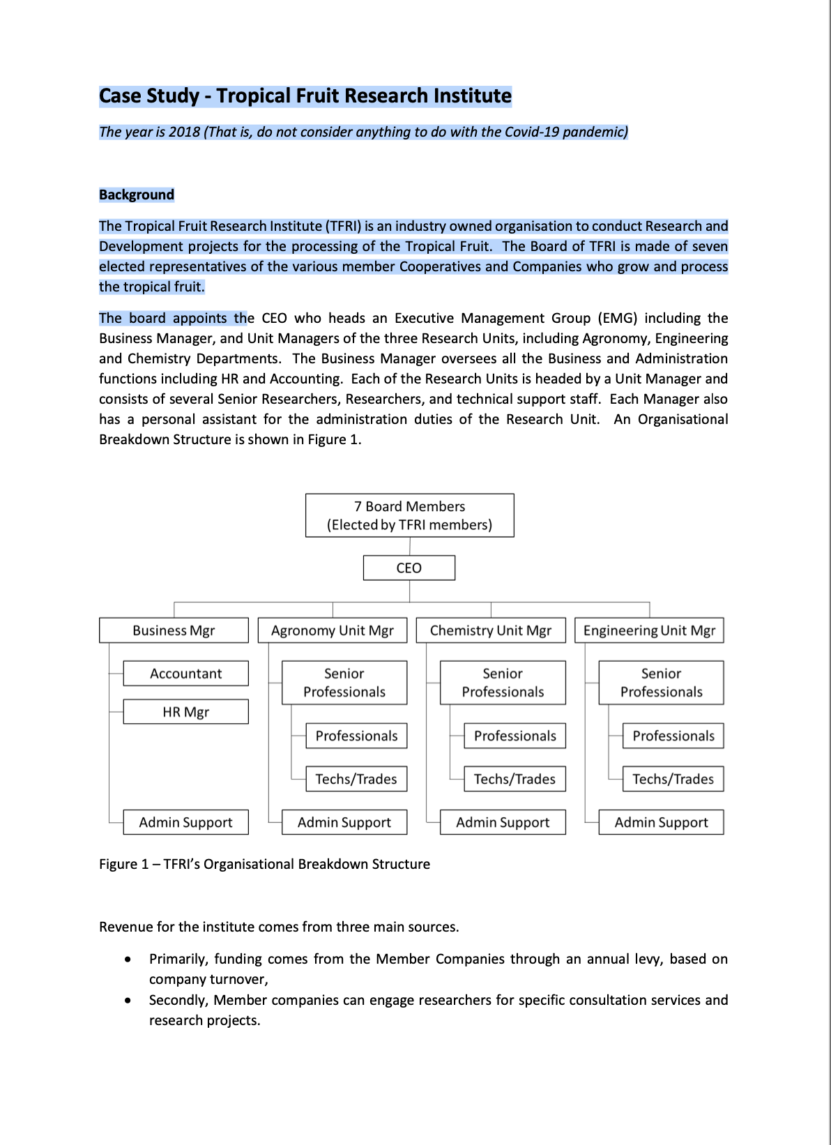 Fruit. The Board of TFRI is made of seven elected representatives of