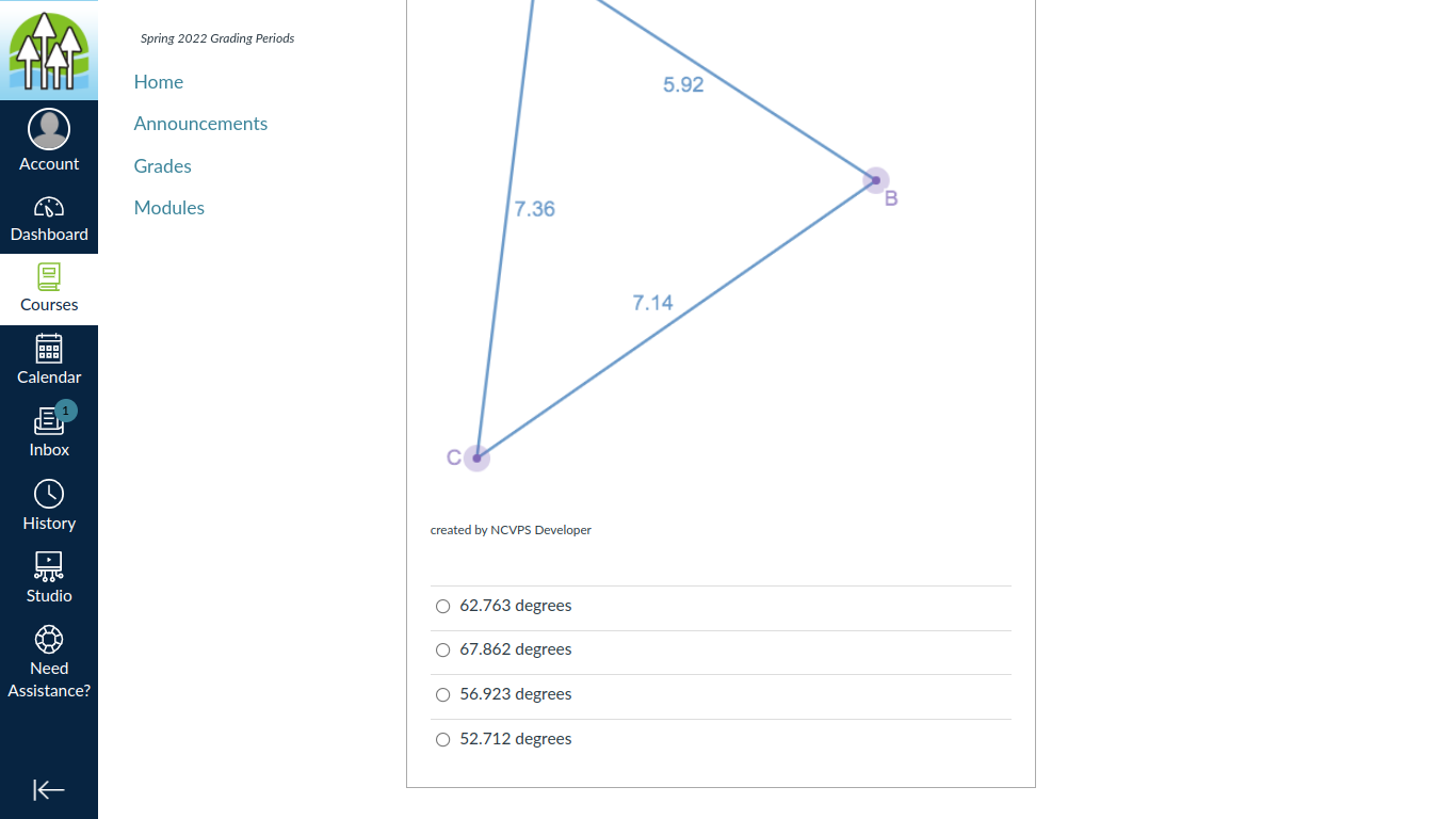 answers to three decimal places. Account Grades Modules Dashboard 64. 8.99 Courses