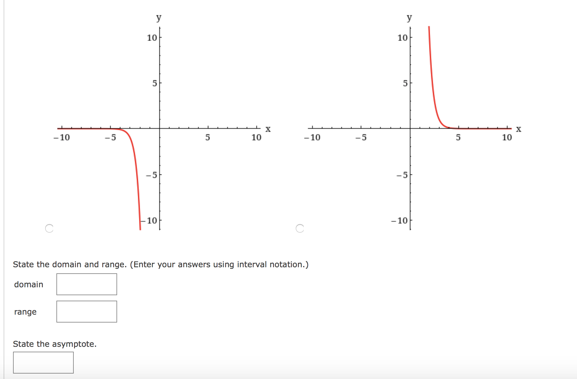y = 5* y = 3 y = 2x VA 2 0