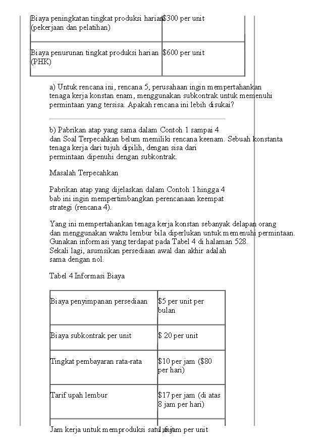 penurunan tingkat produksi harian $600 per unt 1-1K) a) Untuk rencana 1