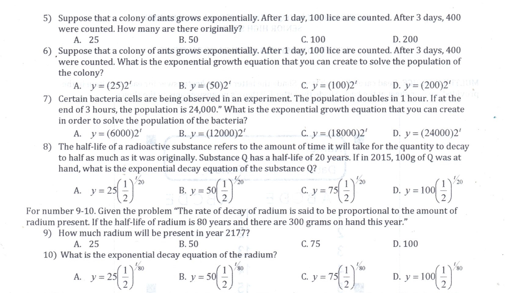 ky dy B. = ky ky D. MY = dy 2) This