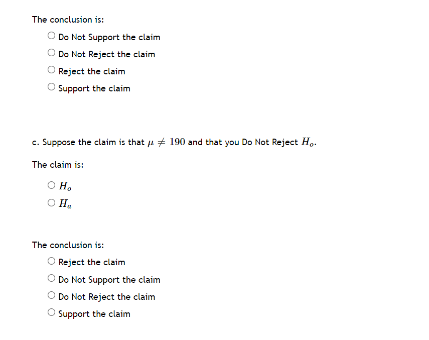 conclusion involves two distinct steps. Step 1: Decide whether or not to
