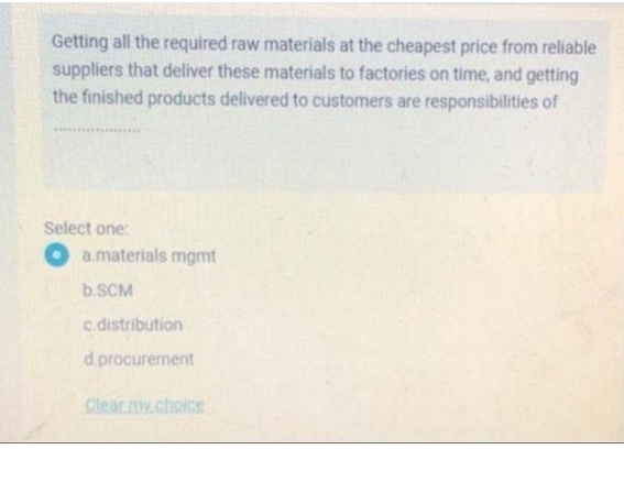 reliable suppliers that deliver these materials to factories on time, and getting