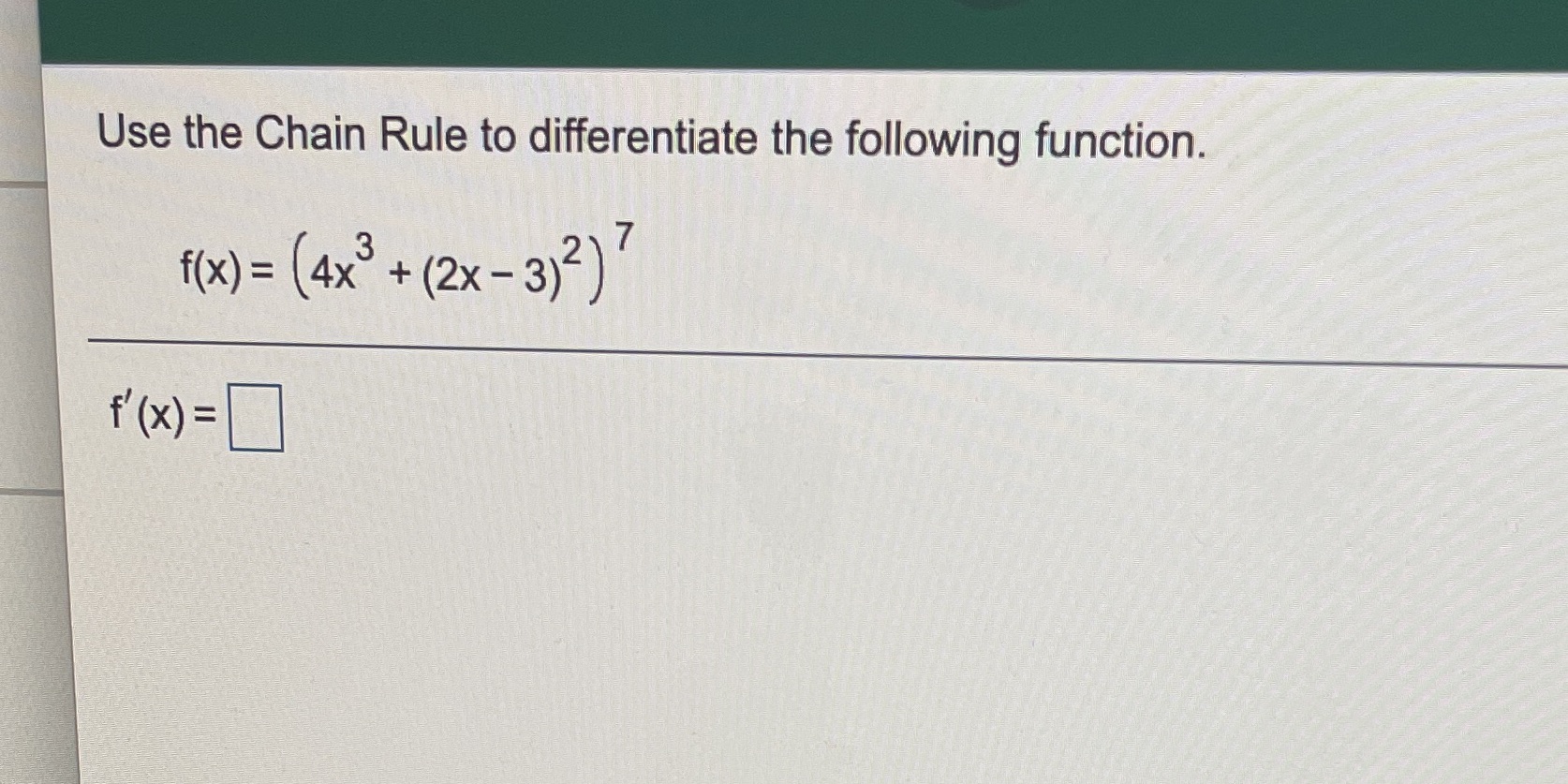 x ) = (4x3 + ( 2X - 3 ) 2) ?