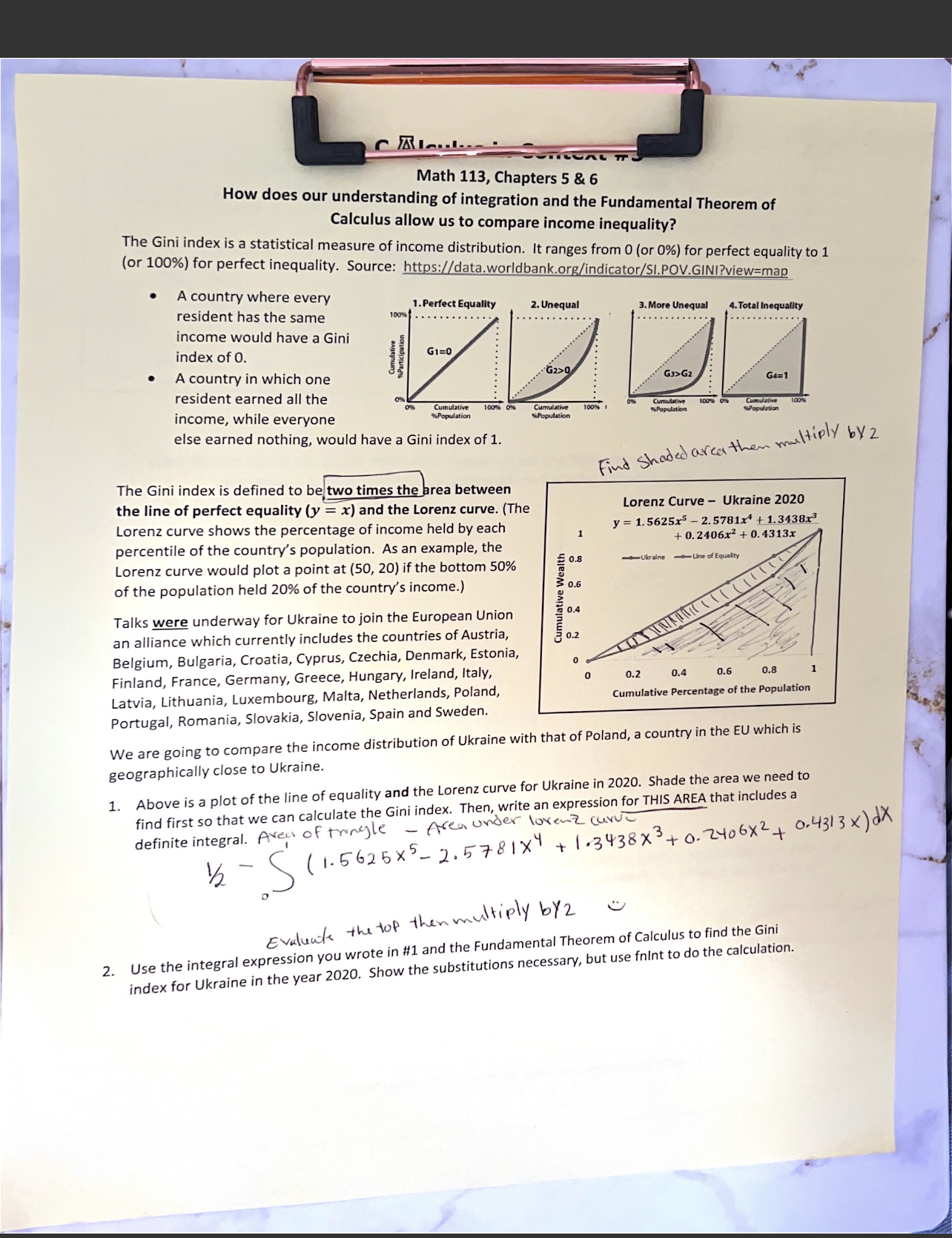  Math 113, Chapters 5 & 6 How does our understanding of
