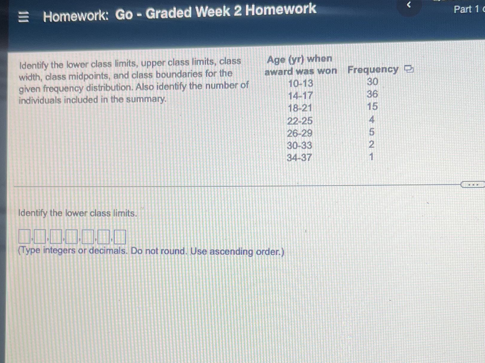 Homework: Go - Graded Week 2 Homework Part 1 Identify the