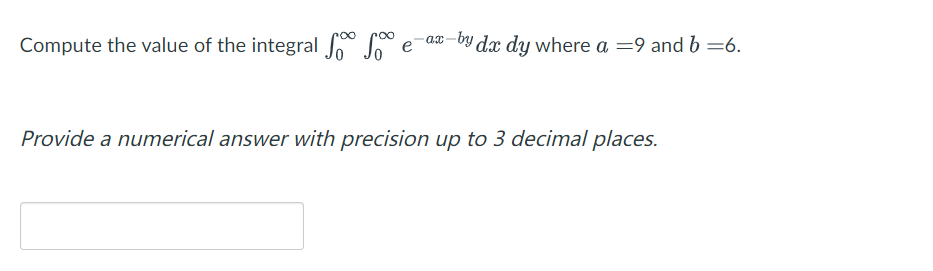 ax by da dy where a =9 and b =6. Provide a