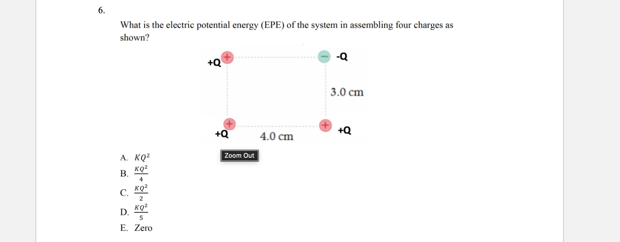potential Vtotal at point P? A. Enet = 0, Vtotal = 0