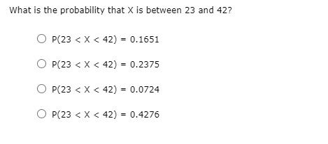 that X is less than 4? 16. C) C) C) C) 0.2212