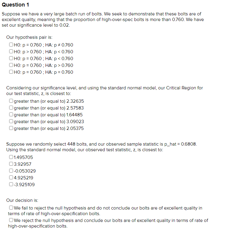 Hey, please help me answer the following problems: Question 1 Suppose