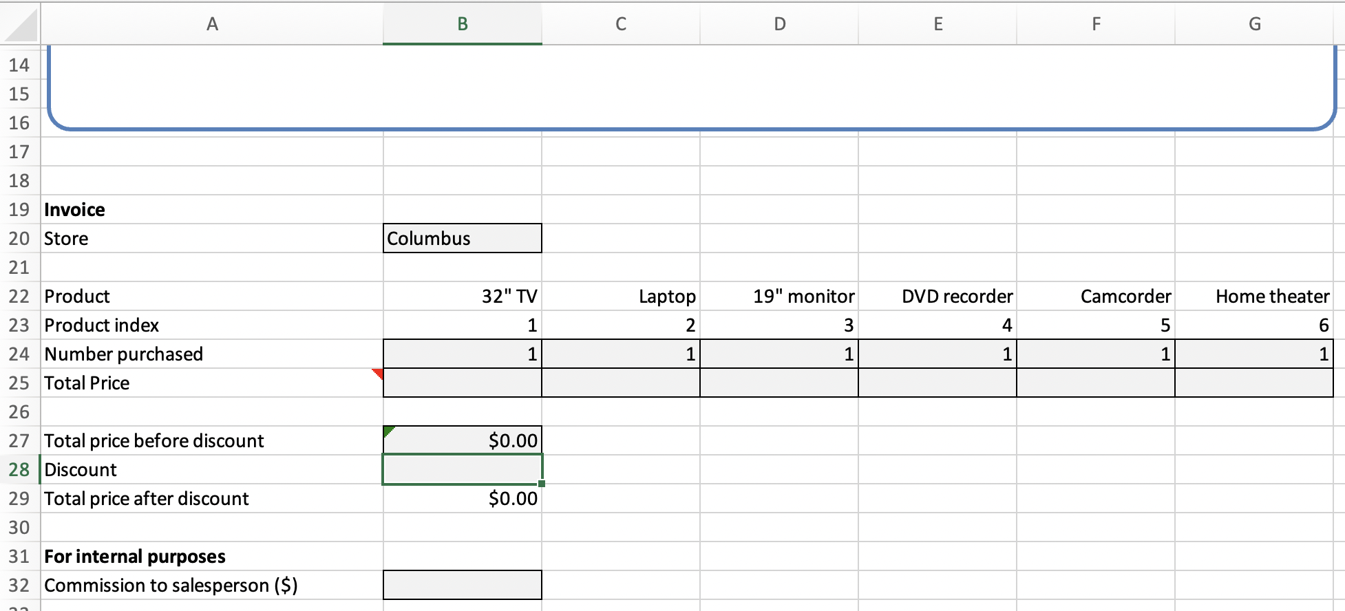 the salesperson gets a commission on the total price after the UT