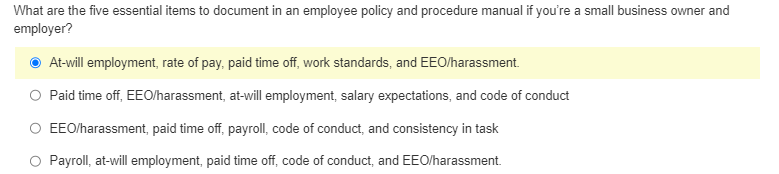 What are the five essential items to document in an employee