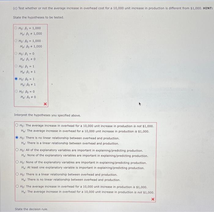 plant. Enter the data Into EXCEL and analyze it to answer the