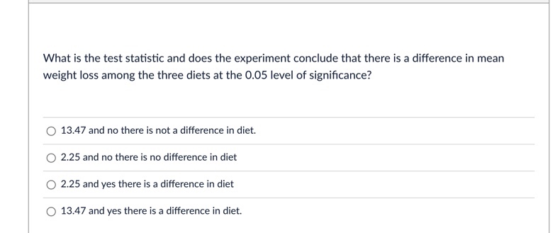 in diet 2.25 and yes there is a difference in diet O