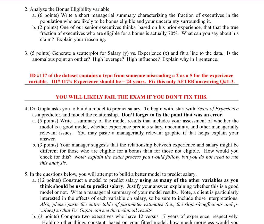 are likely to be bonus eligible and your uncertainty surrounding it. b.
