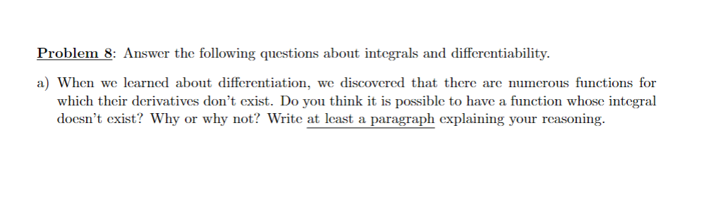 f (:(b) db. 100 e) For a function 3(1)) which describes the