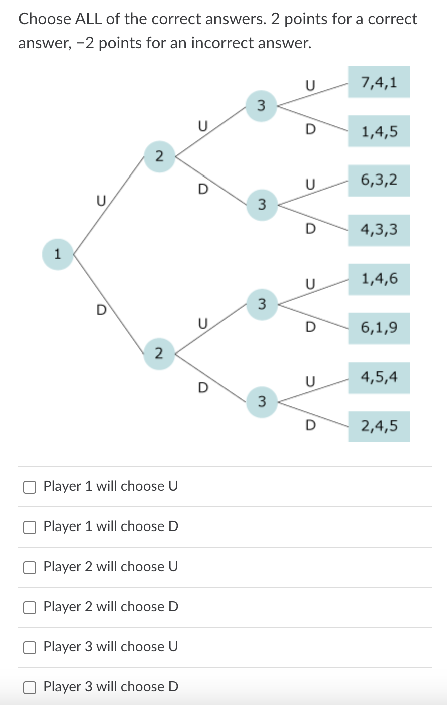 P1, P2, P3. This question is worth 6 points and there are