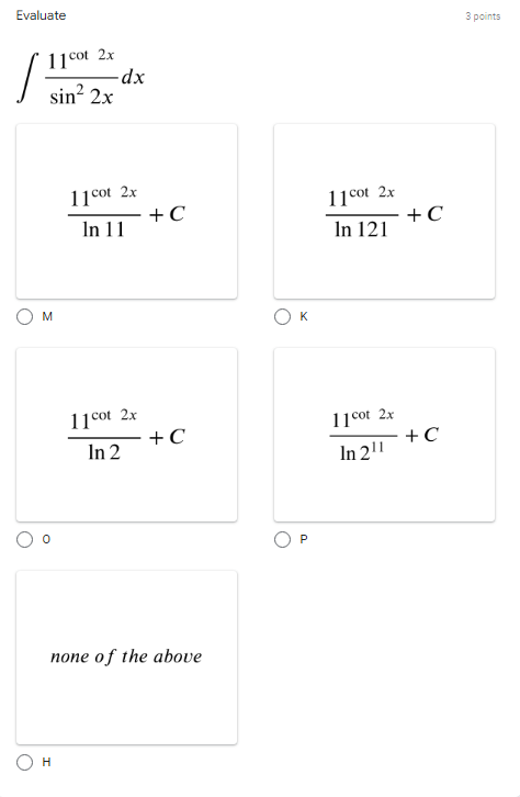 OH - In V2x + 1 + c None of the above