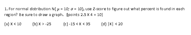 sure to draw a graph. [points 2.5 X 4 = 10] (a)