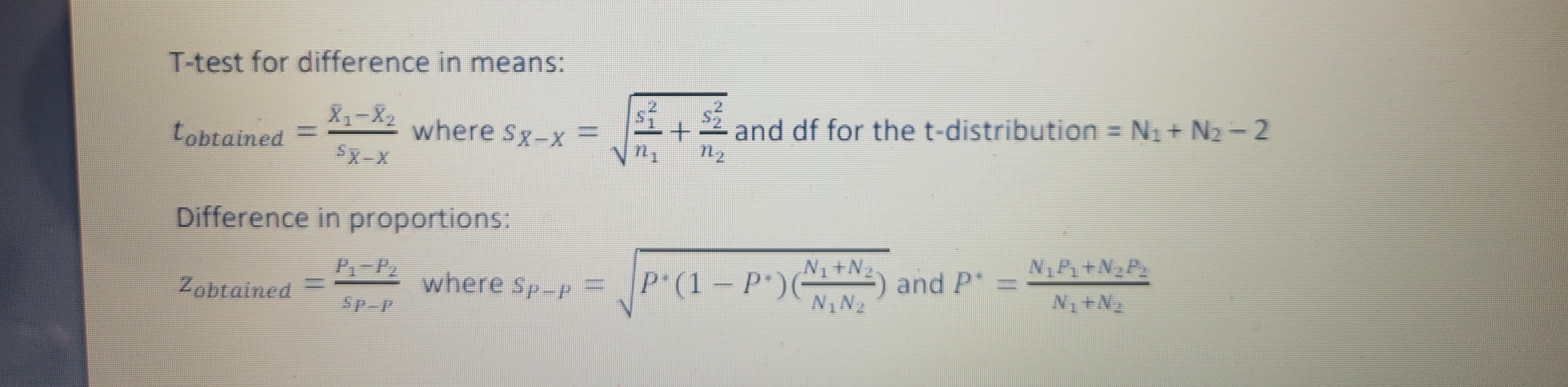 = P. (1 - P.) NitN2 and P* = Zobtained = NIN2