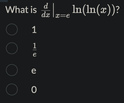 of In (sec(a) )? O cos(a) O tan(x) O cosec (a) O