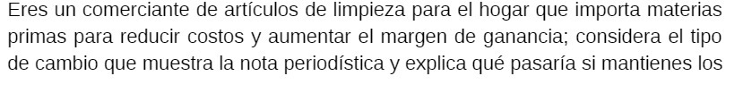 materias primas para reducir costos y aumentar el margen de ganancia; considera