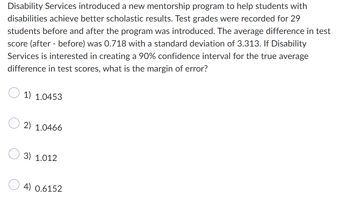 in test score (after - before) was 0.718 with a standard deviation