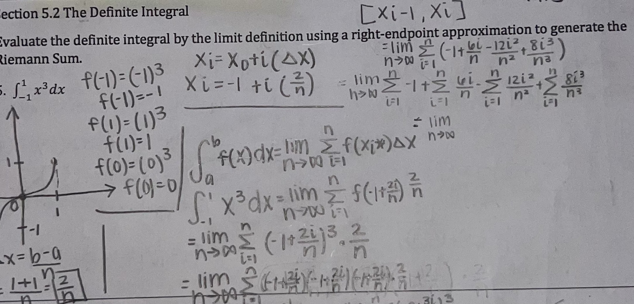 separate integrals. Please help :( ection 5.2 The Definite Integral [xi-1, Xi]