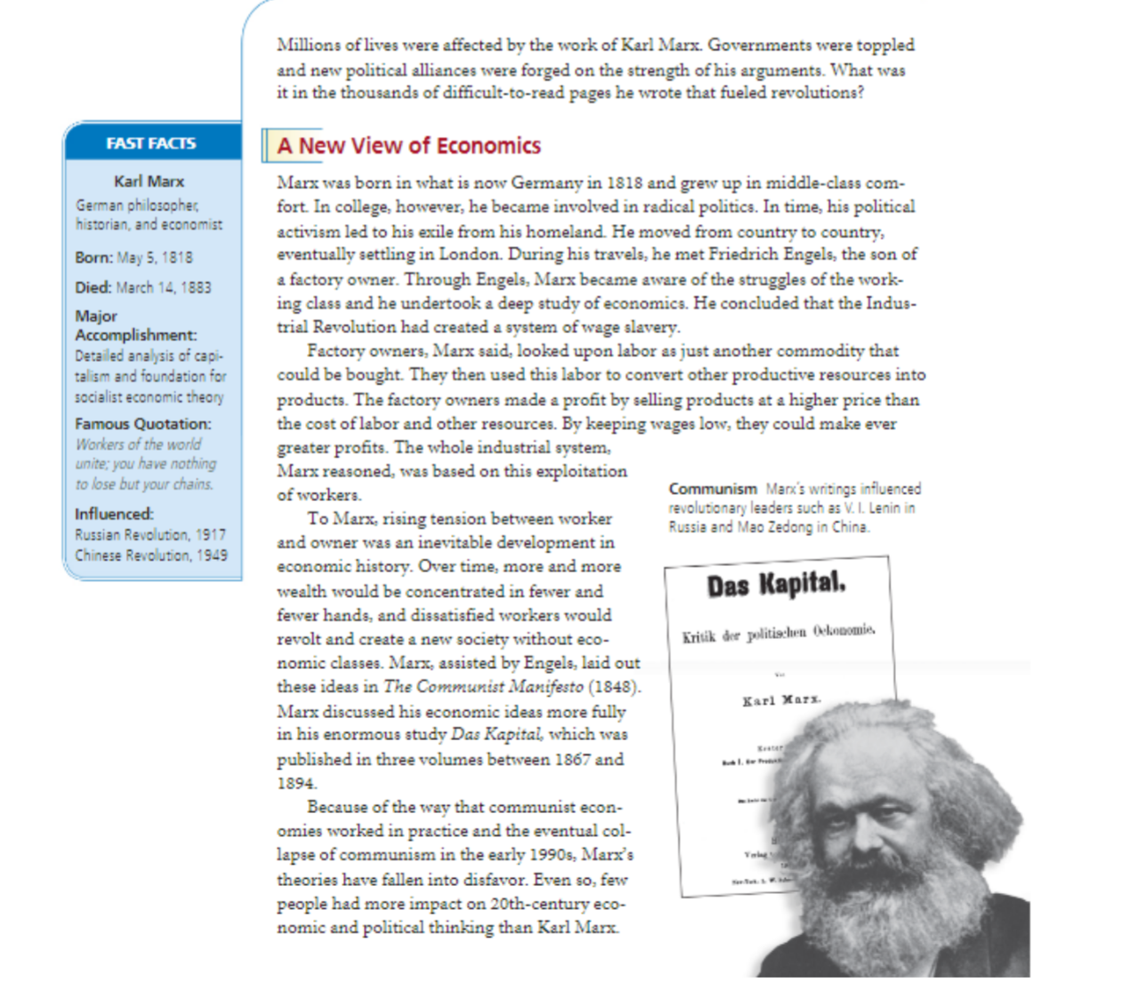 on economics, talk about what their contribution was, what pushed them to