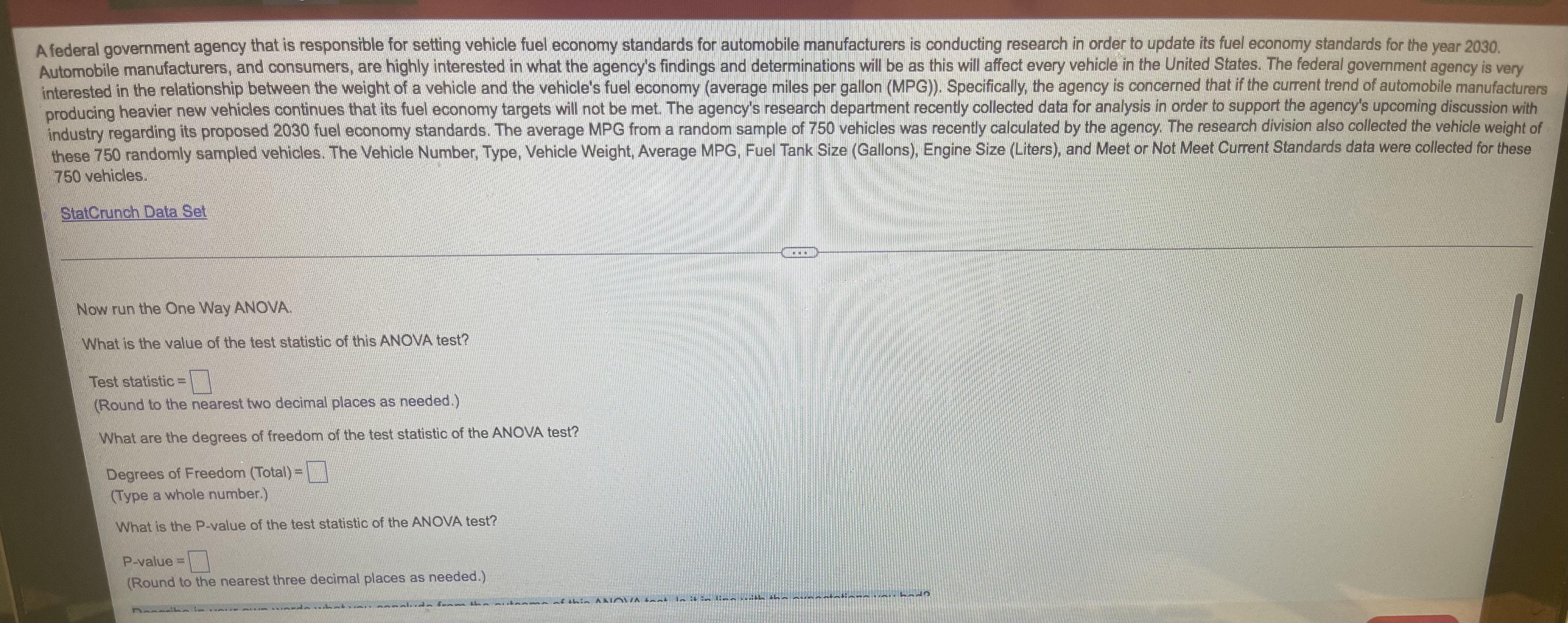 of this ANOVA test. Is it in line with the expectations you?