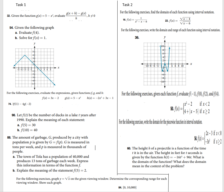 x3, evaluate g(x + h) - g(x) For the following exercises, find