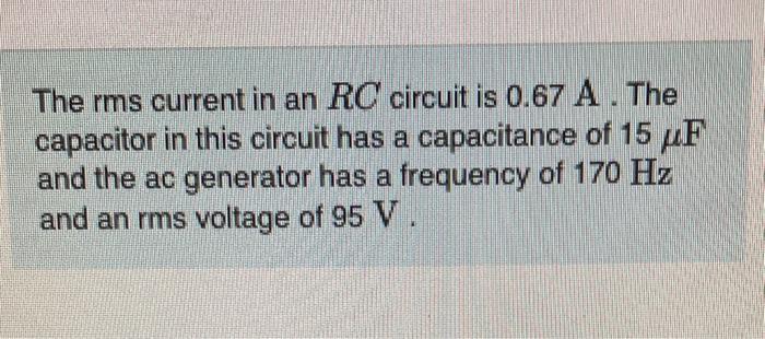 in this circuit has a capacitance bf 1 5' 'IF and the