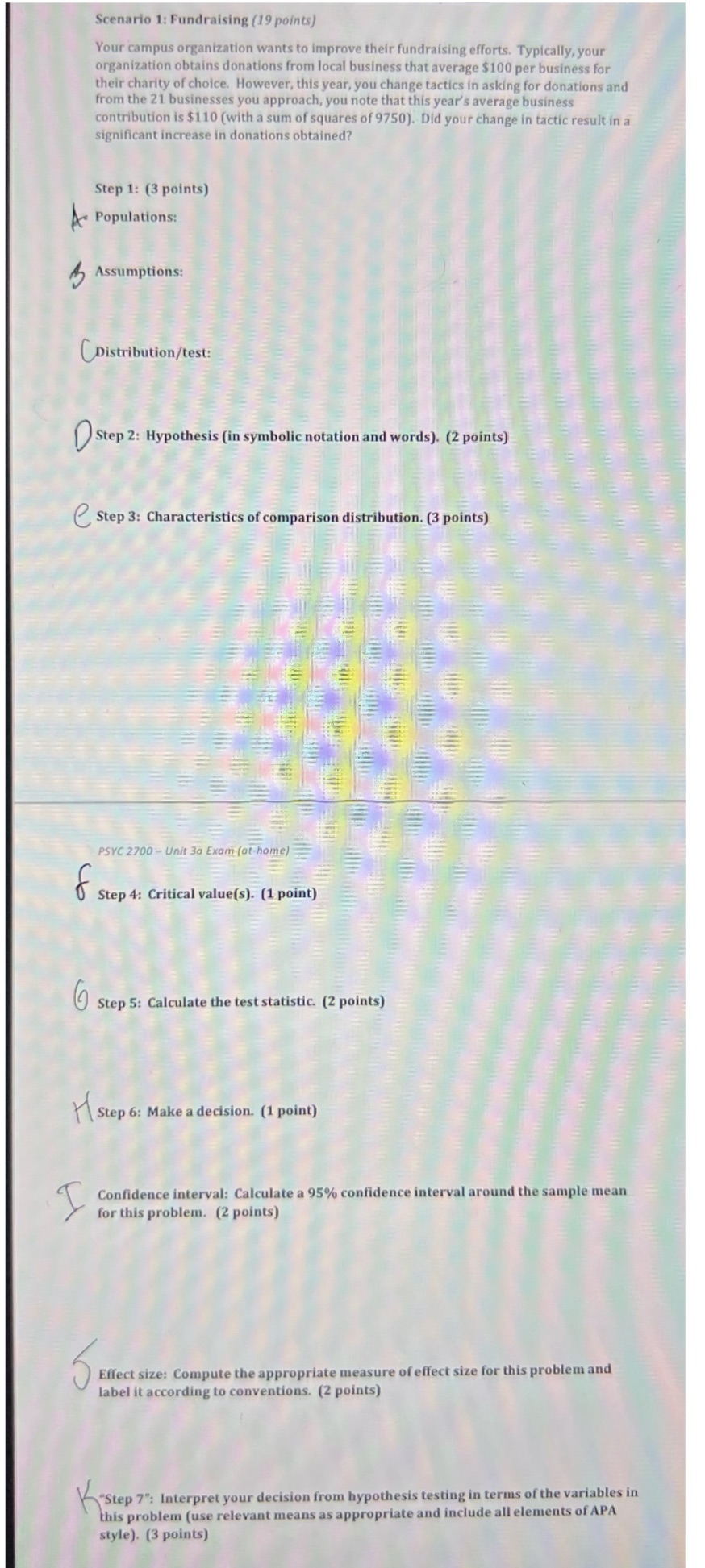  This is a practice problem Scenario 1: Fundraising (19 points) Your