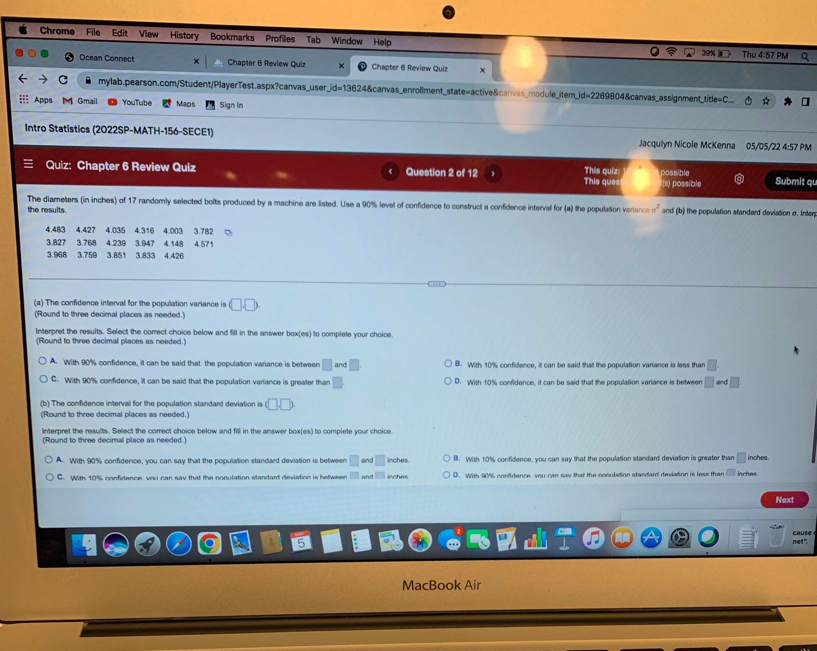  Chrome File Edit View History B Bookmarks Profiles Tab Window Help