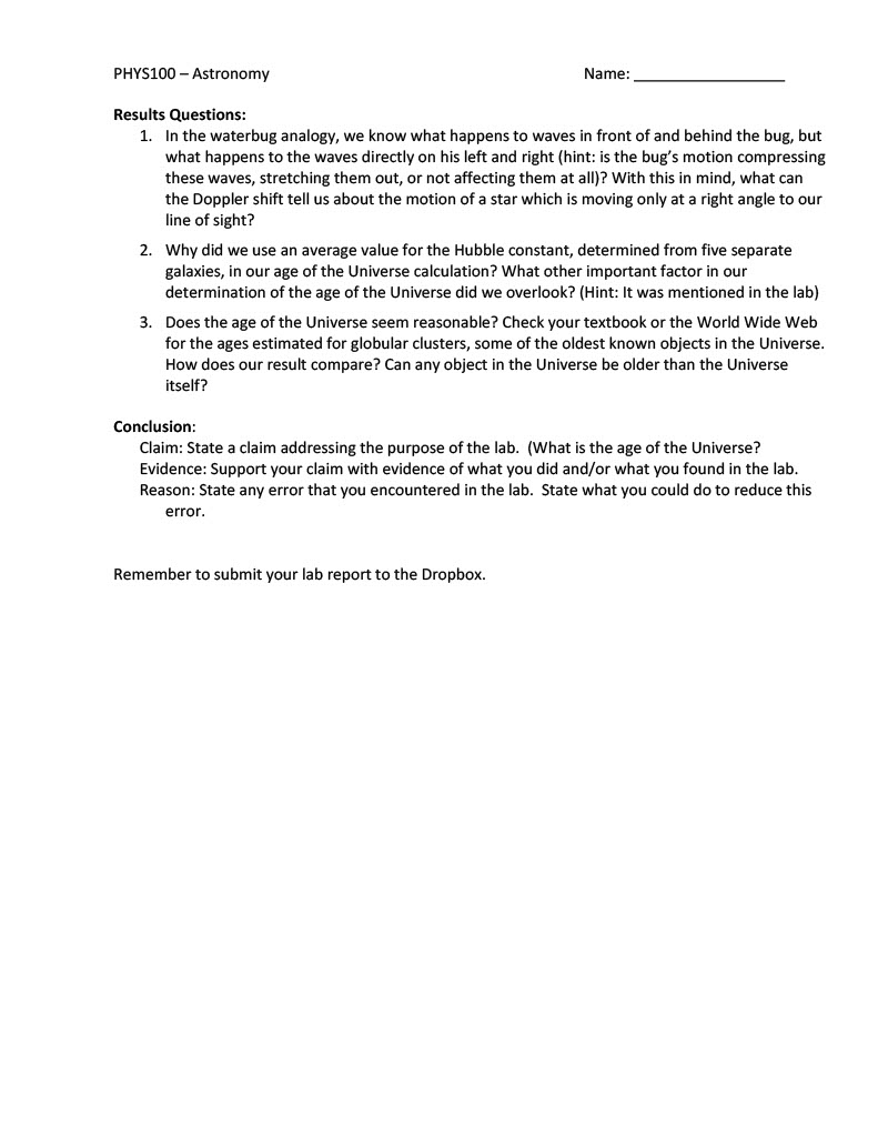 the velocity of an object can be found from its spectrum, and