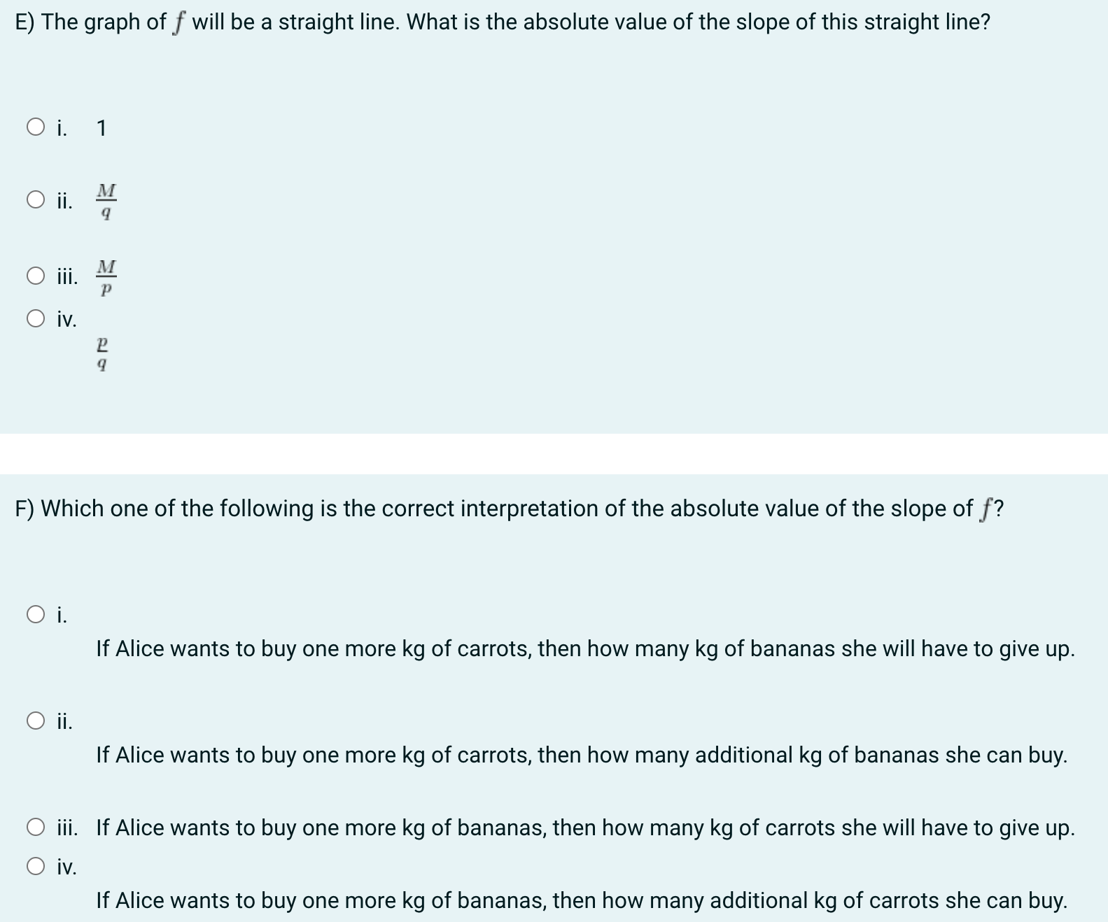 kg, the price of carrots is dollars per kg, and Alice can