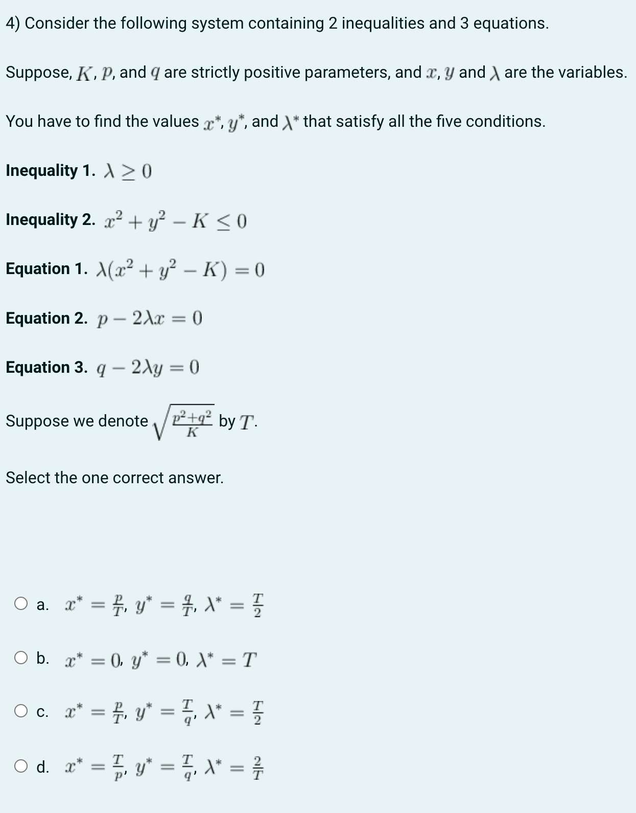 Which one of the following is the correct interpretation of the absolute