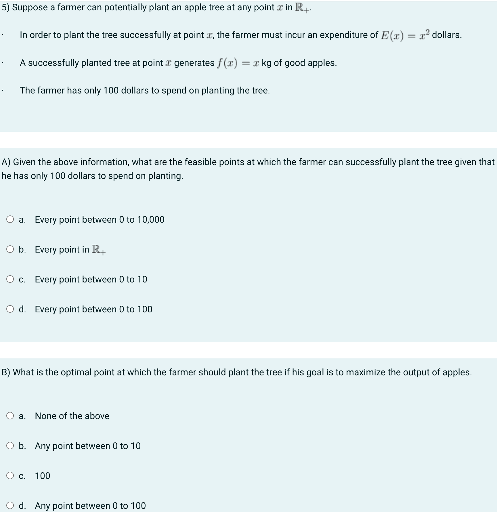 value of the slope of f? O i O iii. O iv.