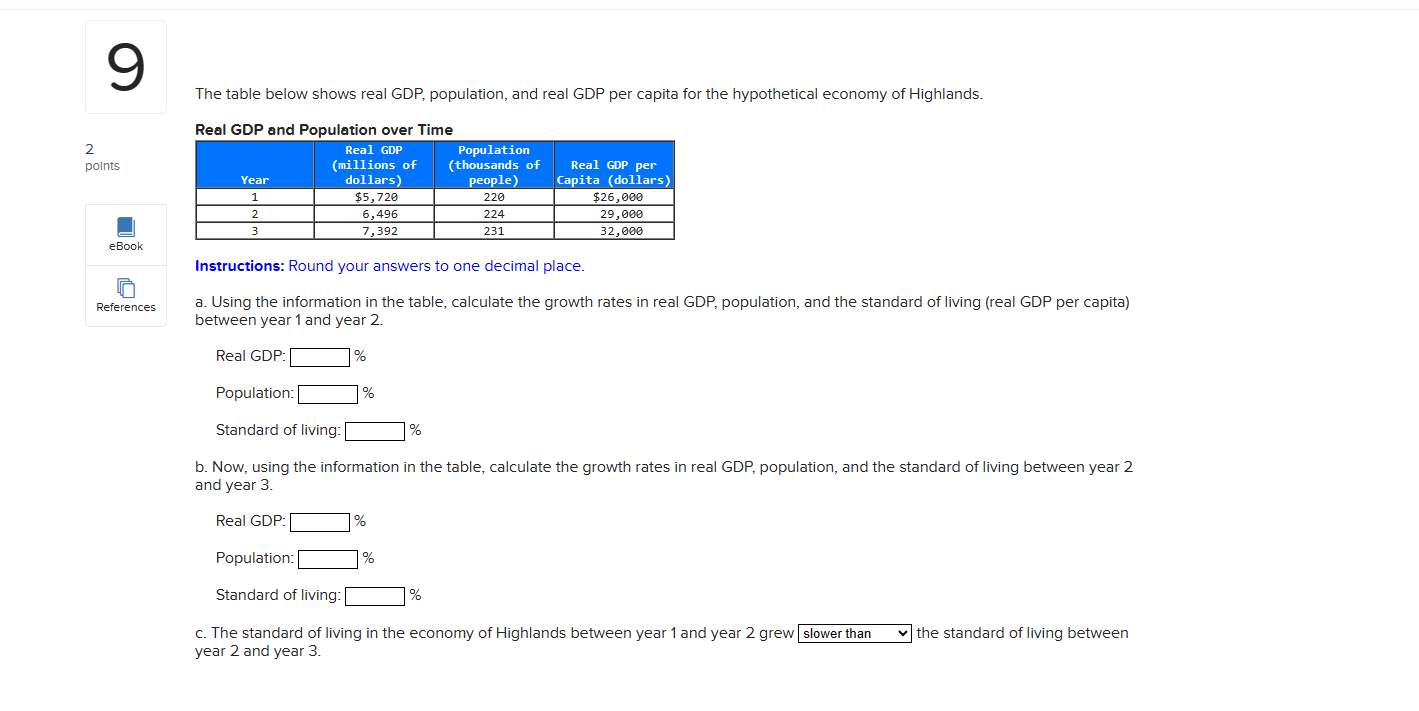 growth rate in the standard of living from 2000 to 20167 %