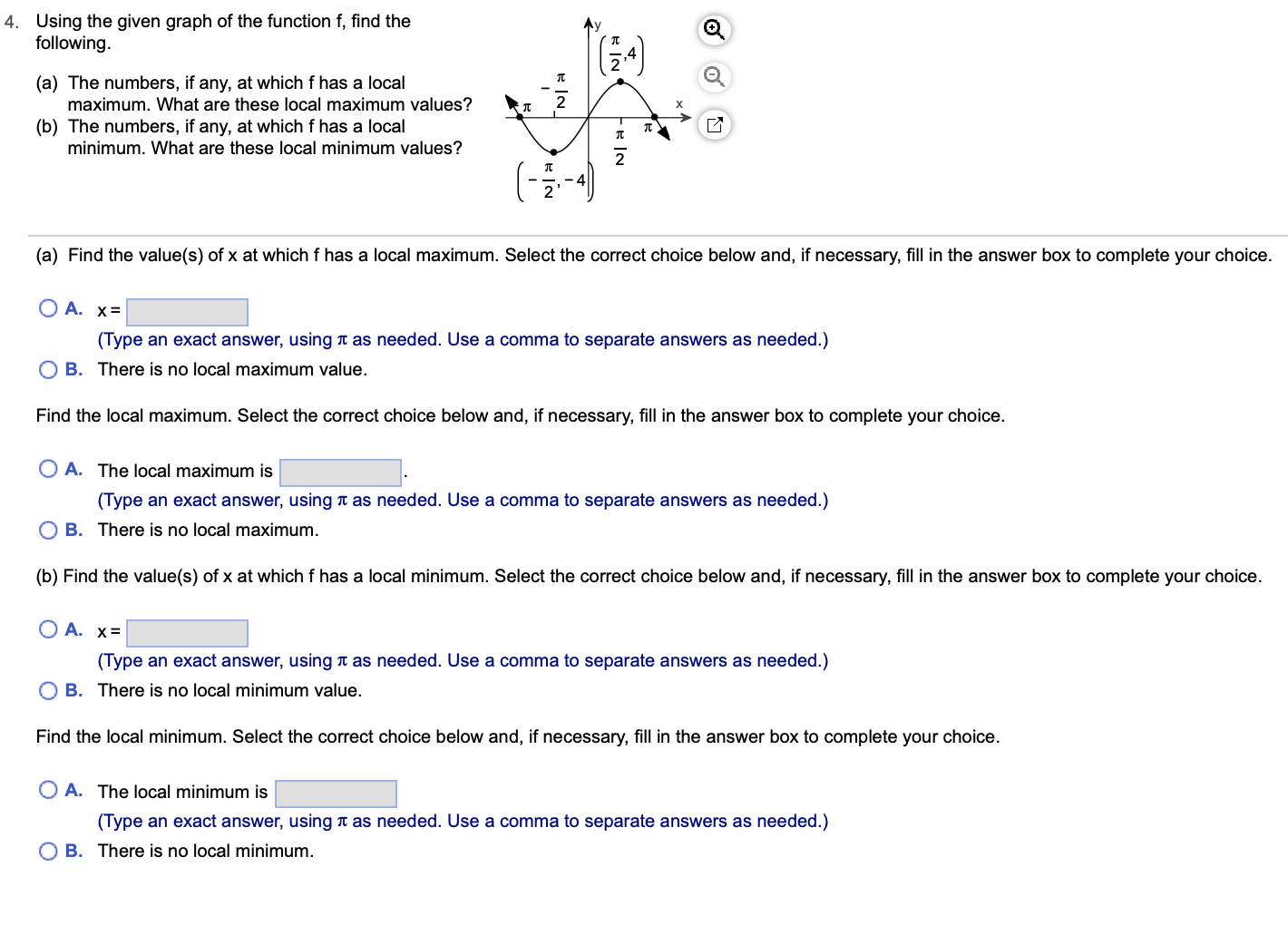 the intervals on which it is increasing, decreasing, or constant (d) whether