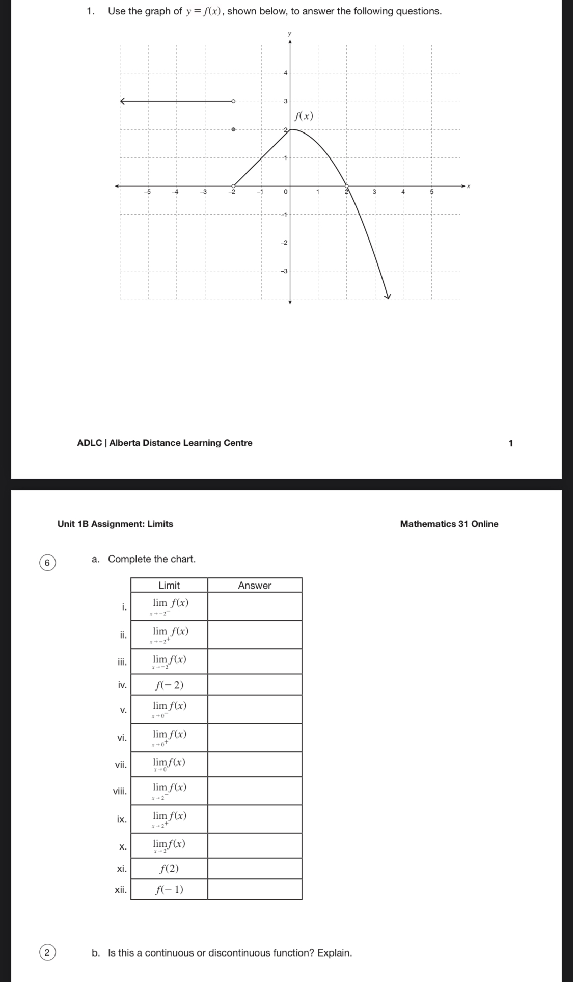 lim- fix-1 2 Vx - 1 i. lim - x - 1
