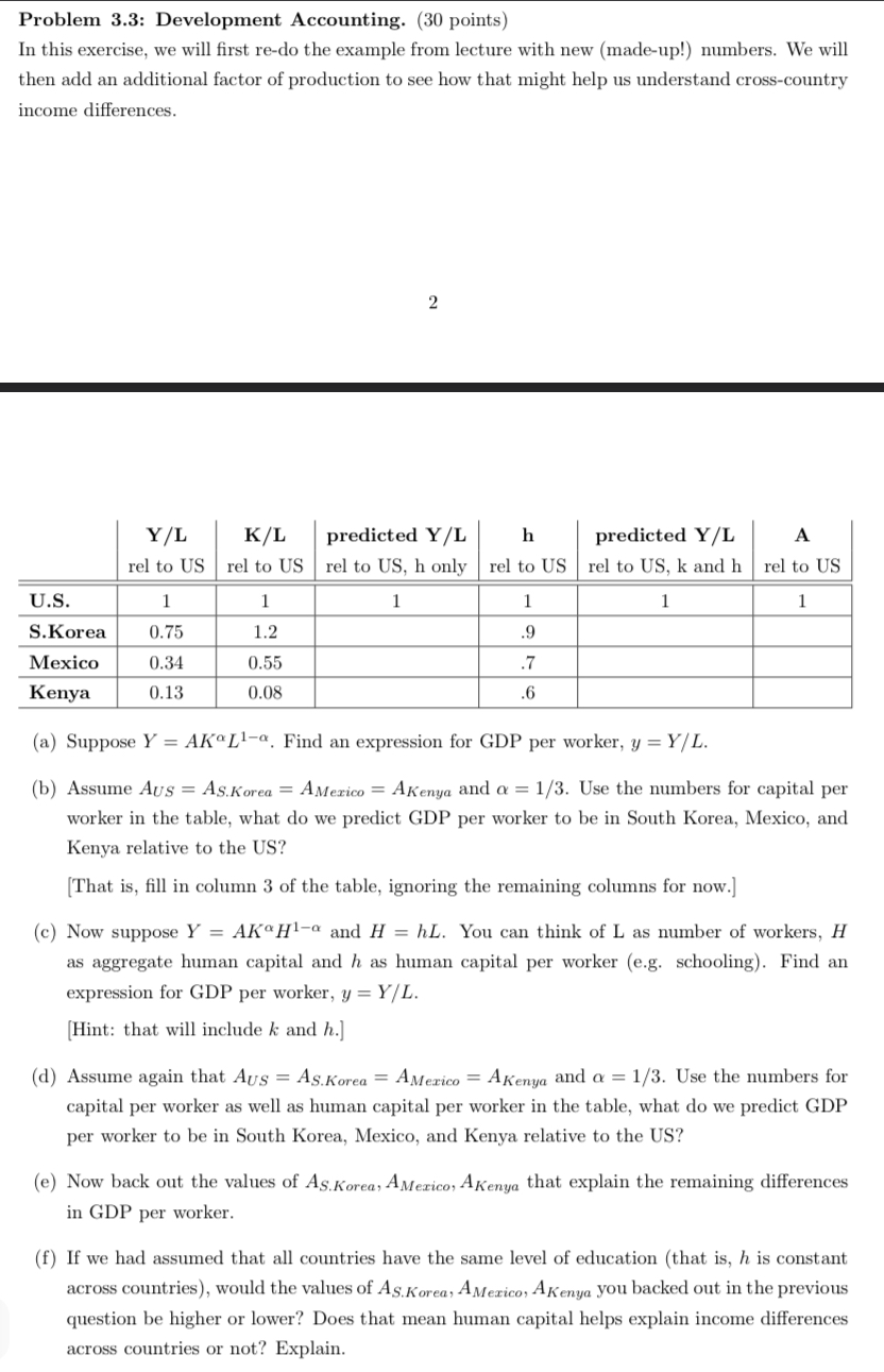 first re-do the example from lecture with new (made-up!) numbers. We will