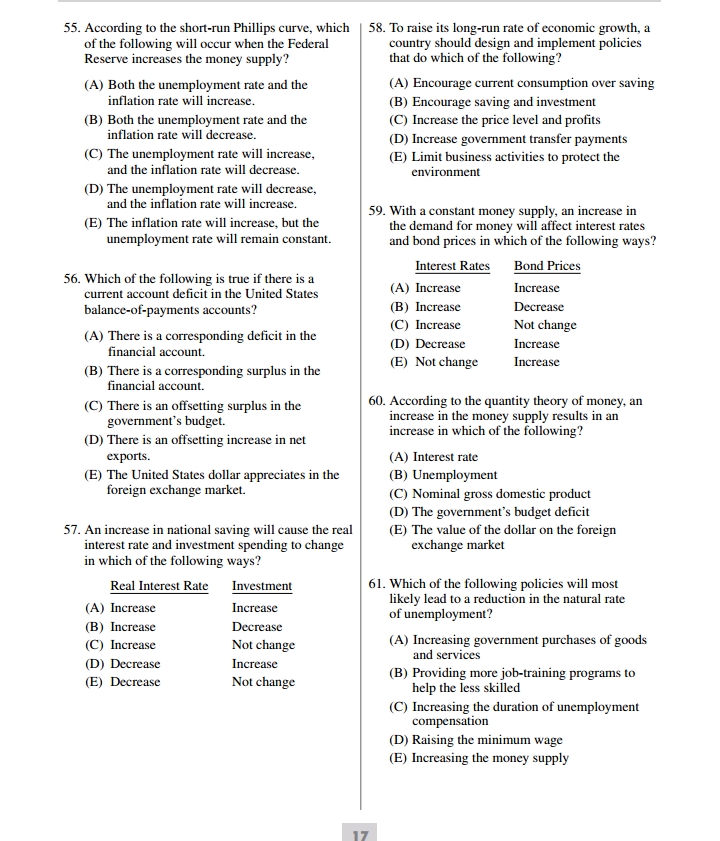 classified as structurally unemployed? product? (A) A high school teacher who is