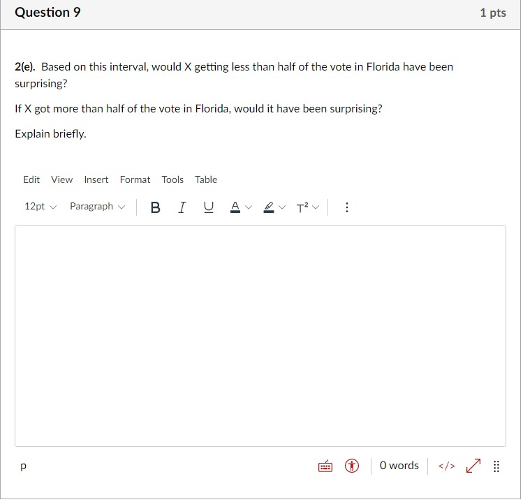 it have been surprising? Explain briefly. Edit View Insert Format Tools Table